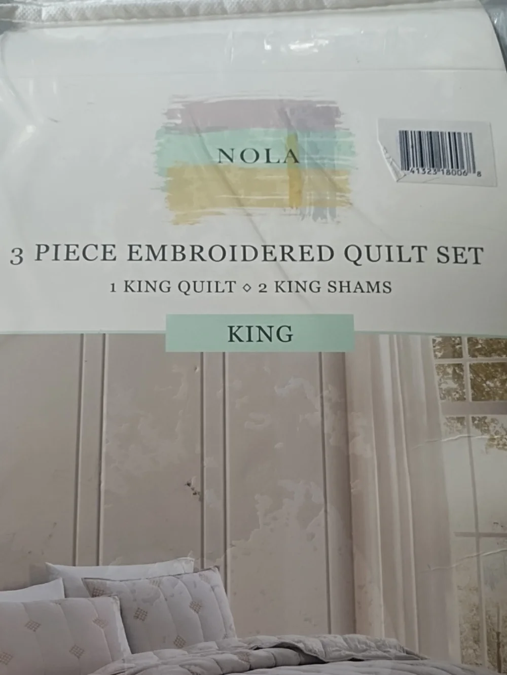 Nola 3pc Embroidered Quilt Set